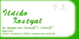 ildiko kostyal business card